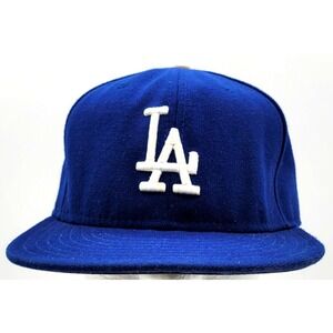LOS ANGELES DODGERS HAT CAP FITTED NEW ERA 59FIFTY BLUE MLB BASEBALL MEN 7‎ 5/8